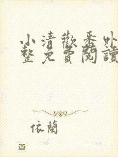 小清欢番外篇完整免费阅读封面