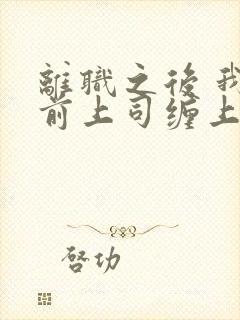 离职之后 我被前上司缠上了短剧封面