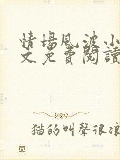 情场风波小说全文免费阅读最新章节