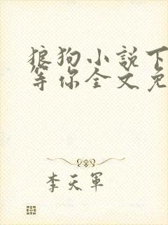 狼狗小说下次我等你全文免费阅读