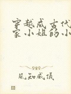 穿越成古代的大家小姐的小说