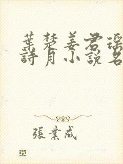 叶楚姜君瑶皇甫诗月小说名字