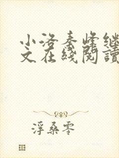 小洛秦峰继兄全文在线阅读