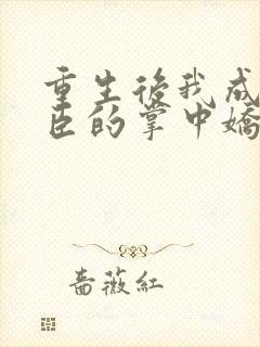 重生后我成了权臣的掌中娇章节目录封面