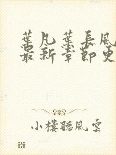 叶凡叶长风小说最新章节更新时间