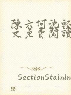 陈六何沈轻舞全文免费阅读最新章节: