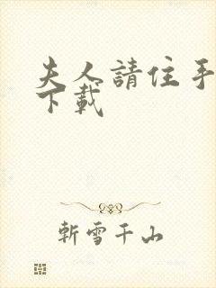 夫人请住手全本下载