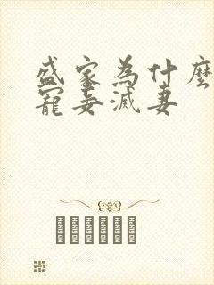 盛家为什么都是宠妾灭妻封面