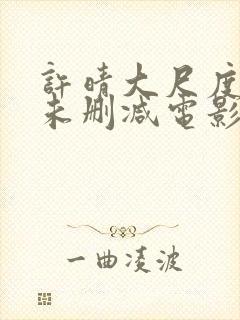 许晴大尺度做爰未删减电影