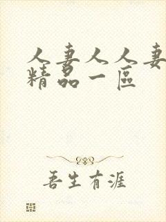 人妻人人妻在线精品一区