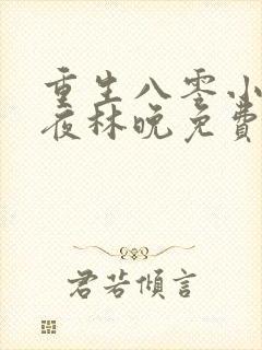 重生八零小军嫂夜林晚免费阅读全文封面