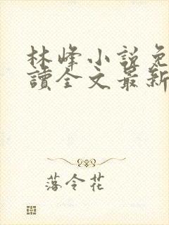 林峰小说免费阅读全文最新章节封面