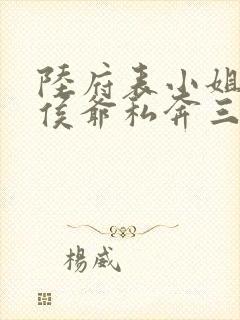 陆府表小姐与小侯爷私奔三次被捉回的小说