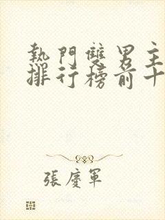 热门双男主小说排行榜前十名封面