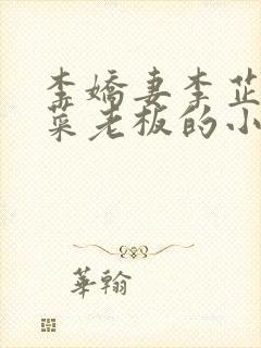 李娇妻李芷珊和菜老板的小说