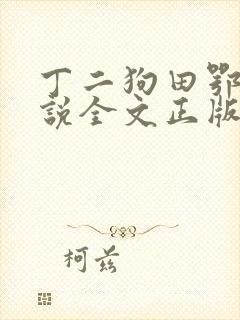 丁二狗田鄂茹小说全文正版免费阅读