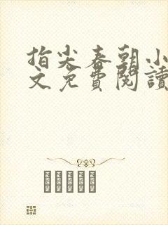 指尖春朝小说全文免费阅读