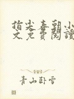 指尖春朝小说全文免费阅读笔趣阁