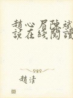 赵心眉陈斌的小说在线阅读封面