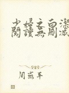 少妇之白洁全文阅读无删减