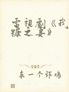 电视剧《我的糟糠之妻》