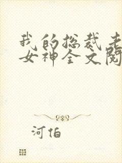 我的总裁老婆是女神全文阅读