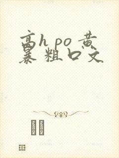 高h po 黄暴 粗口文