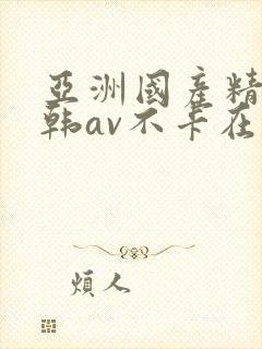 亚洲国产精品日韩av不卡在线