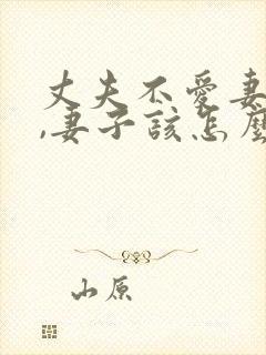 丈夫不爱妻子了,妻子该怎么做封面