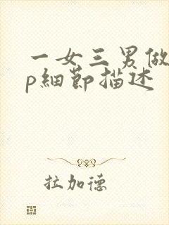 一女三男做爰3p细节描述