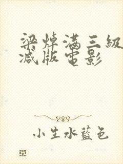 梁焯满三级无删减版电影