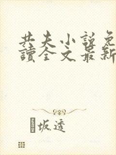 共夫小说免费阅读全文最新章节