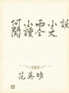 何小雨小说在线阅读全文