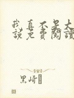 我真不是大佬小说免费阅读封面