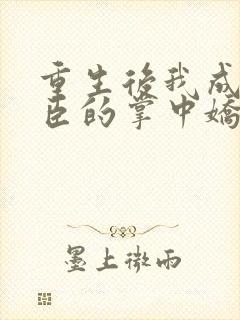 重生后我成了权臣的掌中娇完结版