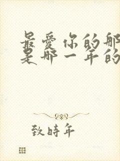 最爱你的那十年是哪一年的小说
