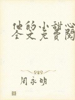 他的小甜心小说全文免费阅读