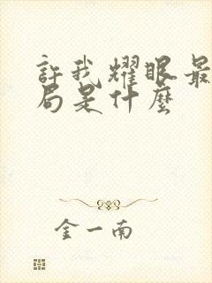 许我耀眼最后结局是什么