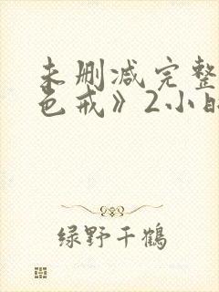 未删减完整版《色戒》2小时