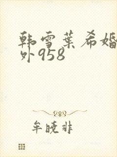 韩雪叶希婚后番外958