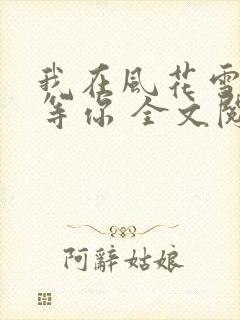 我在风花雪月里等你 全文阅读