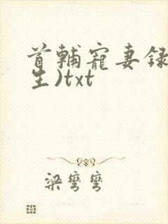 首辅宠妻录(重生)txt