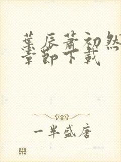 叶辰萧初然最新章节下载