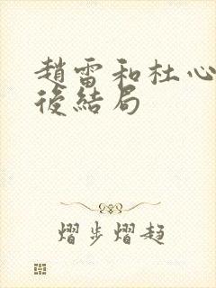 赵雷和杜心月最后结局