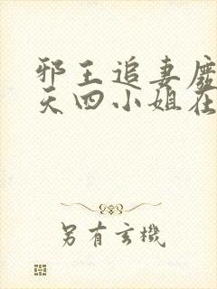 邪王追妻废材逆天四小姐在线阅读