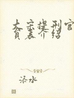 大宋提刑官2演员表介绍