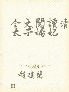 全文阅读清穿之太子娇妃封面