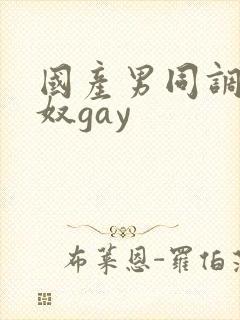 国产男同调教男奴gay封面