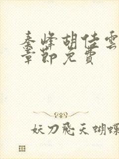 秦峰胡佳云最新章节免费