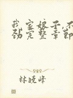 我家娘子,不对劲完整章节下载